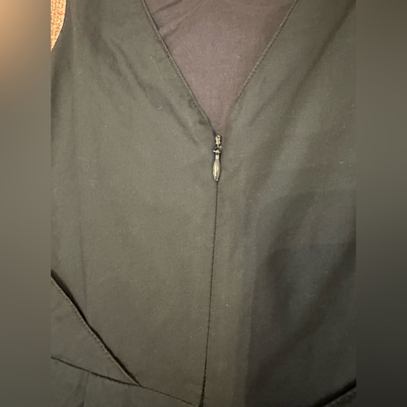 Madewell a line fit and flare v neck cut out midi dress size 2 navy - Picture 6 of 11